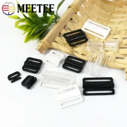 Fivelas de plástico 20/50Sets para underware Bra Strap Conector Clipe Clasp Biquíni Ajuste Ajuste Fuckle Diy Acessórios de costura