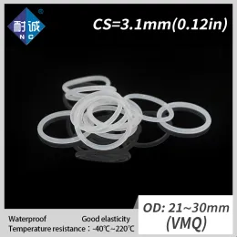 2PCS/lot Silicone rubber oring VMQ CS 3.1mm OD21/22/23/24/25/26/27/28/29/30mm O Ring Gasket Silicone O-ring waterproof