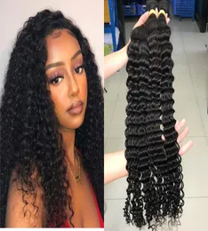 Cabelo virgem brasileiro 1 pacote brasileiro Cabelo de onda profunda Remy Remy Humano Teave para mulheres de alta qualidade3405389