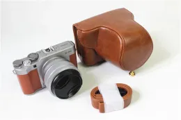 Części Retra Vintage skórzana torba z aparatem cyfrowym dla Fujifilm XA5 XA5 XA20 XA20 1545 mm pokrywa z paskiem wysokiej jakości