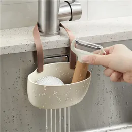 Porta del lavello di stoccaggio cucina Accesso cestino di scarico Accessori per spugna sapone regolabile