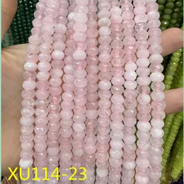 Cuentas de rueda de zafiro facetado de Brasil para mujer, piedra Natural, accesorios de Jade, collar DIY, pulsera, pendientes, 15 "AAA, 5x8mm