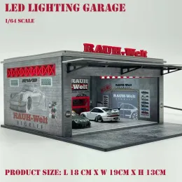 Assemble Diorama 1/64 LED Lighting Garage RWB Coating fix for Vehicle Display Station