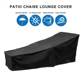Chaise Lounge Kapak Su Geçirmez Lounge Sandalyesi Geri Madde Avlu Bahçesi Patio için Koruyucu Kapak