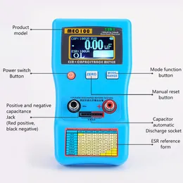 MEC-100 ESR Multi-metro Capacitância OHM METER PROFISSIONAL Medição de resistência interna do testador de circuito de capacitância do capacitor