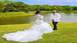Cheer Rumbles Train Long Train Mermaid Wedding Dress 2021 Lace Bededd Plus Size African Wedding Body Plus Size Wedding Dresses9535404