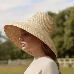 Cappello da sole a forma di lampada estiva per donne grandi grandi beach da spiaggia da donna alta paglia UV protezione da viaggio derby cappello da viaggio derby240409