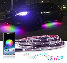 Светодиодная полоса RGB Bluetooth управление приложением. Проточный цвет под автомобилем 90 см 120 см. IP65 Трубка трубки нижней части тела.