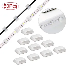10/50pcs Selbstklebender LED-Gurtbündelhalter Krawatte 5050 LED-Montage-Clip-Anschluss Weihnachtslichthalteranzug für 10 mm breite Draht