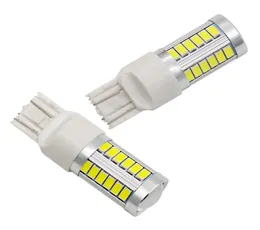 10x T20 7443 Ampuller W215W 33 SMD 5630 5730 LED Otomatik Fren Işıkları 215W Araba DRL Sürüş lambası Durdurma Dönüşü Sinyalleri Kırmızı Beyaz Amber DC 19451709