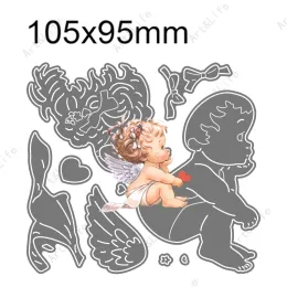 Angel 2022 New Metal Cutting Dies Cute Angel Lovely Sweet Baby Stencils for Scrapbooking Album Paper Paper Card