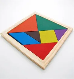 Новые 20 шт. Целые дети Mental Development Tangram Деревянная головоломка образовательные игрушки для детей 7576238