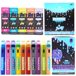 新しいPackwoods Runtz Packaging使い捨てベイプペンランリー空の1mlカートリッジポッド380MAH充電式バッテリー10株10株