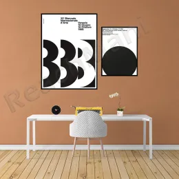 33. Massino Vignelli, 1966, Biennale, Ag Fronzoni, Venezia, Italia, Black and White, Cerchi, tipografia medievale Abstract Poster