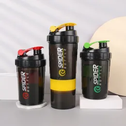 500 ml di proteina portatile bottiglia shaker bottiglia ad alta capacità di bere contenitore con bidone in plastica in plastica Sports Cup 240409