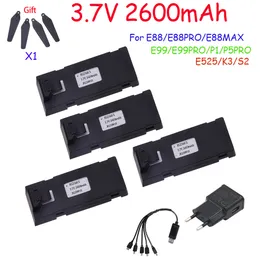 7V 2600mAh Drone Battery with Charger Compatible with E88