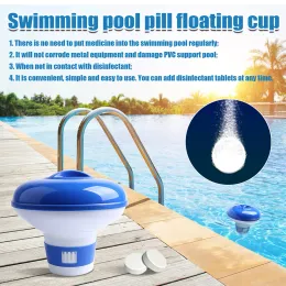 Schwimmender Pool Chlor Tablette Automatischer Spender Außenpool -Reinigungspool Chlorspender Applikator Badewanne Vorräte