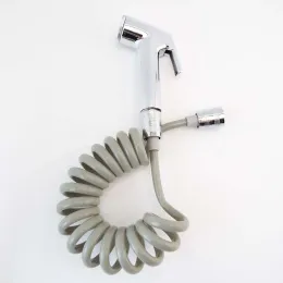 ABS white silver wc Bathroom hand Toilet tank holder kit Spray Bidet shower head faucet Hose holder douche self Cleaner s1