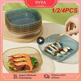 Plates 1/2/4PCS Strict Selection Of Materials Biscuit Set Plate Smooth Net Red Fruit Convenient Multi-purpose Plastic Tray
