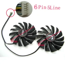 Охлаждение Новый оригинальный 95 -мм PLD10010S12HH 6PIN GRAPHICS Video Bard Fan Fan для MSI GTX 980 970 960 Gaming Dual Fan