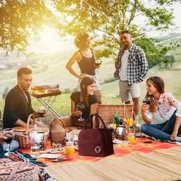 Mittagsbeutel Thermische Leinwand Reißverschluss Isoliert tragbare Kühlertasche große Kapazität Frauen Kinder Bento Box Picknick Essen Essen Handtasche