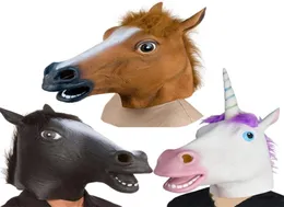 Halloween Masks Latex Horse Head Cosplay Costume de animais Conjunto de teatro Prank Prank Party Crazy Party Cabeça Conjunto de cavalos Máscaras de cavalo Máscaras de cavalo 221165046