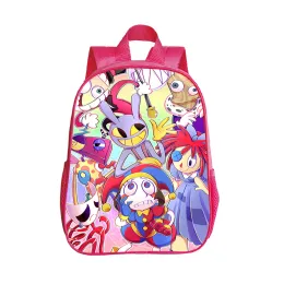3D The Amazing Digital Circus Plecaks Bags wdrożone wdrożone plecak w Waterproof Pink Bookbag Boys Girls School Torby