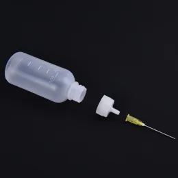 3Pcs 50ml Transparent Polyethylene Needle Dispenser Dispensing Bottle For Rosin Solder Flux Paste + 3 Needles Tools