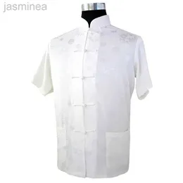 Camicie casual maschile vendita calda bianca tradizionale cinese camicia da uomo top estate poliestere hombres camisa size s m l xl xxl xxxl m0015 2449