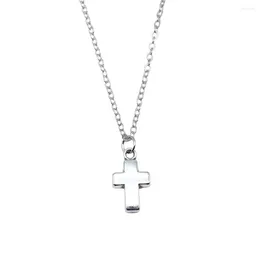 Pendanthalsband 1st Chunky Cross Charms Long Necklace Men Tillbehör Tillbehör för smycken Handgjorda kedjelängd 43 5 cm