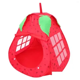 Tents And Shelters Children Stberry Tent Portable Kids Game House Indoor Castle Foldable Ocean Ball Pool Drop Delivery Sports Outdoors Dhe05