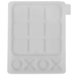 Noughts and Crosses Game Silicone Mold 3D Chess Board Mold Diy Epoxy Harts Mirror Mold Ox Chess Game Mold Making Tool