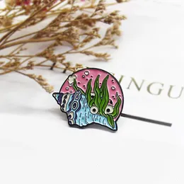 Oko Conch Creative Oil Drop Botoch Happy Conch Spitting Bubbles Cartoon Fashion Badge Biżuteria