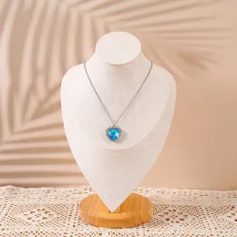 24 см модели сердца ожерелье ювелирных украшений модель модели бюст выставки выставки ожерелье подвески