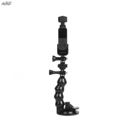 Tappato di aspirazione per auto gimbal Porta del braccio serpentino con adattatore per fotocamera tasca