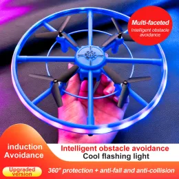 Drohnen Neue farbenfrohe LED -Drohne mit GPS intelligent vierteitig Induktion Hindernis Vermeidung Fernbedienung Quadcopter Boy Spielzeug RC Drohne