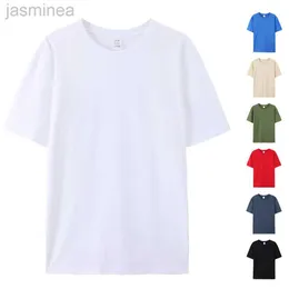 Camisas casuais masculinas Camiseta branca 100% algodão unissex de alta qualidade de pescoço redondo camiseta Homem Herren camiseta uomo camiseta homme coton franela de algodon 2449