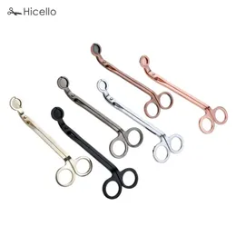 2024 Candle Wick Trimmer Rostfritt stål Candle Scissors Trim Wick Cutter Snuffer Round Head 18cm Black Rose Gold Silver Red Bronze 1.