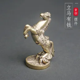 Halsband örhängen set mässing Steed Stepping på Yuanbao Desktop omedelbart Rich Zodiac Horse Budas Decorativos Figuras