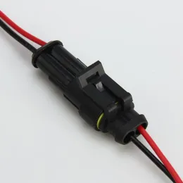 10pcs 2 pin yollu araba kapalı su geçirmez elektrik tel konektör fiş