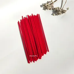 3mmx18cm Red Reed Diffusor Ersatzstift DIY Handgemachte Wohnkultur extra dicke Faser -Rattan -Schilföl Diffusor Nachfüllstöcke