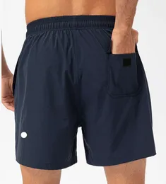 Män yogasport korta snabba torra shorts med bakficka mobiltelefon casual löpande gym jogger pant lu lu 5613ess