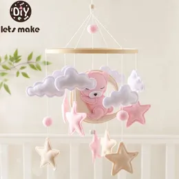 Baby Rattle Toys Wood Mobile Musical Bell Hanging Toy 012 Månad Girl Born Cute Bear Infant Crib Gift Holder Brackets 240409