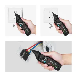 Bside Dual-Modus Nichtkontakt Wechselstromspannungsdetektorstester + Socket Wall Power Outlet Tester Circuit Polarity Breaker Finder Kit