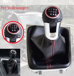 Dişli Vites Knob Dişli çubuğu Yürüyüşü Kafa VW Golf için Deri Botlar 7 VII A7 MK7 GTI GTD R20 2013-20186249400