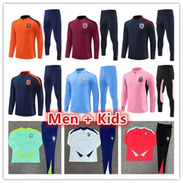 2023 2024 2025 Englands Men Football Tracksuit Soccer Training kostym Jacket Set Kit 22 23 24 25 Barn Herrtröjor Tracksuits Jogging Set Sursetement Foot Chandal Tuta