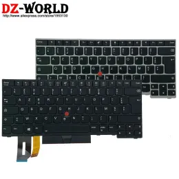 Teclados do teclado francês LIGADO FRENTE PARA Lenovo ThinkPad E480 E490 T480S L480 T490 T495 L380 L390 YOGA L490 P43S E485 E495 Laptop 01yp531