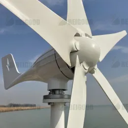 Small Wind Turbine Free Energy 5kw 5000w 48v 24v 12v 5 Blades With MPPT/Charge Controller Windmills RV Yacht Farm For Home Use