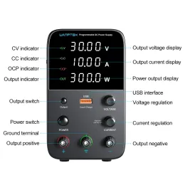 Wanptek einstellbares DC -Netzteil 30V 10a 60V 5A Labennach -Stromquelle Stabilisierte Stromversorgungsspannungsregler 220 V