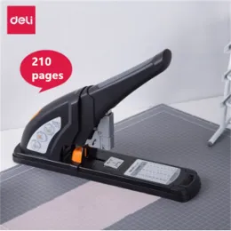 Stapleler Deli Stapler pesado espessado espessou o Stapler 210 Sheets Capacidade Office Artiface Ferramentas de encadernação de ensino de encadernação